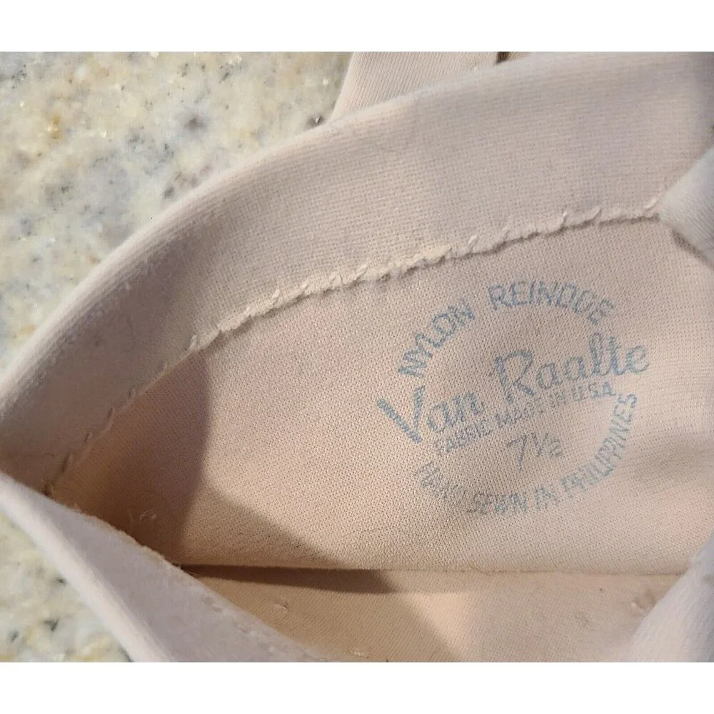 Vintage Womens Size L/XL Flesh Beige Nylon Formal 11.5